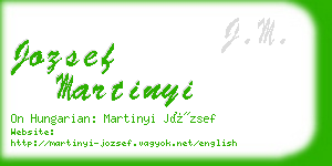 jozsef martinyi business card